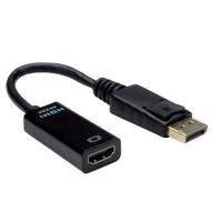 Value 12.99.3139 DisplayPort-kabel DisplayPort / HDMI Adapterkabel DisplayPort-stekker, HDMI-A-bus 0.15 m Zwart - thumbnail