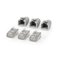 RJ45-Connector | RJ45 Pass Through | Stevig/Gesnoerd FTP CAT6 | Recht | Verguld | 10 Stuks | PVC | G - thumbnail