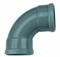 Wavin PVC Bocht 88° 250mm Manchet - Kort Model voor Effectieve Waterafvoer - thumbnail