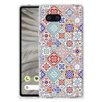 Google Pixel 7A TPU Siliconen Hoesje Tiles Color - thumbnail