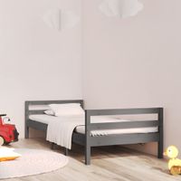 Bedframe massief grenenhout grijs 90x200 cm - thumbnail