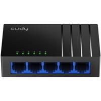 Cudy GS105D 5-poorts Gigabit Ethernet-Netwerkswitch, Ethernetsplitter Desktop Ventilatorloos Verkeersoptimalisatie, Plug and Play