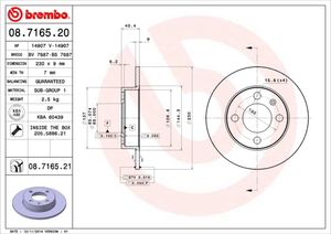 Remschijf BREMBO, Remschijftype: Massief, u.a. für VW, Seat