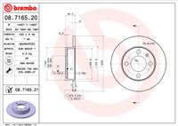 Remschijf BREMBO, Remschijftype: Massief, u.a. für VW, Seat - thumbnail