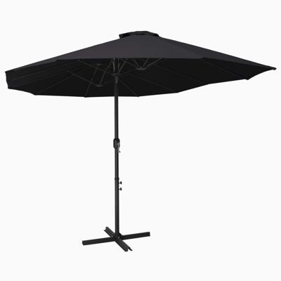 vidaXL Parasol met aluminium paal 460x270 cm zwart vidaXL Parasol met aluminium paal 460x270 cm zwart
