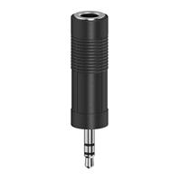 Hama Adapter jack 6,35 3,5 mm (adapter jack 6,3 mm vrouwelijk naar 3,5 mm mannelijk, stereo, hoofdtelefoonaansluiting, audio stereo, ideale mixer audio/piano/toetsenbord) zwart