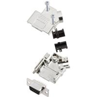 TRU COMPONENTS TCD45PKM09HDS15K 7709156 D-sub female connectorset 45 ° Aantal polen: 15 Soldeerkelk 1 stuk(s)