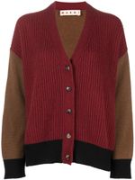 Marni cardigan en maille colour block - Rouge - thumbnail