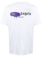 Palm Angels t-shirt à logo graffiti - Blanc