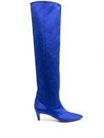 Forte Forte bottes en satin 70 mm - Bleu - thumbnail