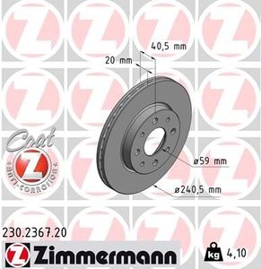 Remschijf Coat Z 230236720