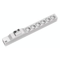 Bachmann 333.408 19 inch Stekkerdoos voor patchkast 1 HE Apparaatcontactdoos C13 10A Zwart, Aluminium-zilver - thumbnail