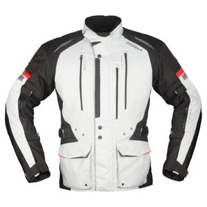 MODEKA Striker II , Textiel motorjas heren, Licht Grijs-Zwart