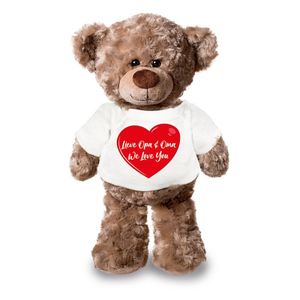 Lieve oma en opa we love you pluche teddybeer knuffel 24 cm