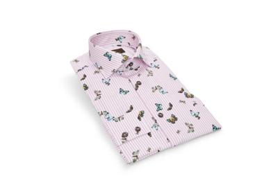 Circle Of Gentlemen Overhemd Flavio Roze Vlinder Print Cutaway Slim Fit Circle Of Gentlemen Overhemd Flavio Roze Vlinder Print Cutaway Slim Fit