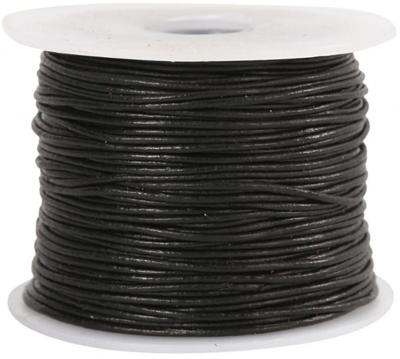 Creotime leerkoord zwart 1 mm dik 50 m Creotime leerkoord zwart 1 mm dik 50 m