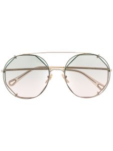 Chloé Eyewear lunettes de soleil à monture oversize - Or