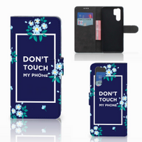 Huawei P30 Pro Portemonnee Hoesje Flowers Blue DTMP