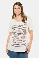 Ulla Popken Shirt, regular, verenmotief, korte mouwen - Grote Maten