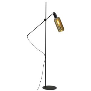 Masterlight Vloerlamp zwart Bounty verstelbaar met cilindrisch glas 1471-05-05-5