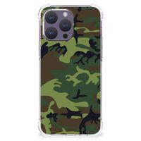 iPhone 15 Pro Max Doorzichtige Silicone Hoesje Army Dark - thumbnail