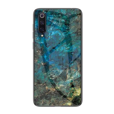 Shop4 - Samsung Galaxy A70 Hoesje - Harde Back Case Marmer Blauw
