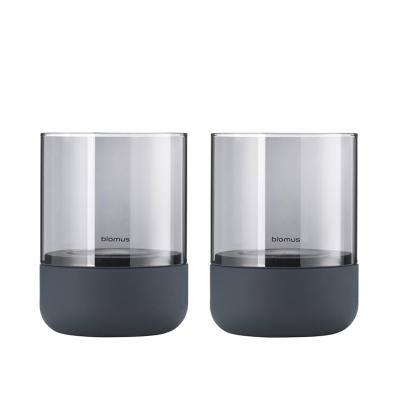Blomus Calma Windlicht smoke 9,5 cm, 2 stuks Blomus Calma Windlicht smoke 9,5 cm, 2 stuks