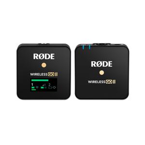 RODE Microphones Wireless GO II SINGLE Spraakmicrofoon Dasspeld Zendmethode:Draadloos, USB Incl. tas, Incl. windkap, Incl. kabel Microfoon TRS (3.5 mm