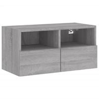 vidaXL Tv-wandmeubel 60x30x30 cm bewerkt hout grijs sonoma eikenkleur, tv-meubel, opbergkast, tv kastje, tv kast, wandkast, tv dressoir, tv wandmeubel