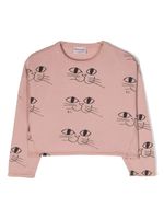 Bobo Choses sweat crop à logo imprimé - Rose