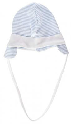 Schnizler babymuts met oorkleppen jongen blauw/wit mt Schnizler babymuts met oorkleppen jongen blauw/wit mt