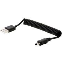 Delock USB 2.0 type A naar Mini B spiraalkabel (tot 60 cm)