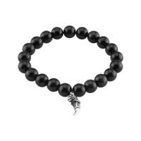 Natural Stone Bracelet Black Agate Armbanden - thumbnail