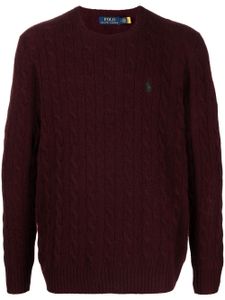 Polo Ralph Lauren pull torsadé en cachemire - Rouge