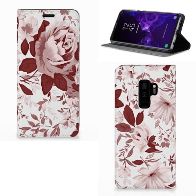 Bookcase Samsung Galaxy S9 Plus Watercolor Flowers Bookcase Samsung Galaxy S9 Plus Watercolor Flowers