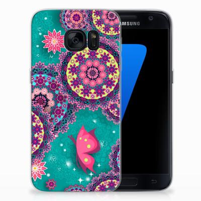 Samsung Galaxy S7 Hoesje maken Cirkels en Vlinders Samsung Galaxy S7 Hoesje maken Cirkels en Vlinders