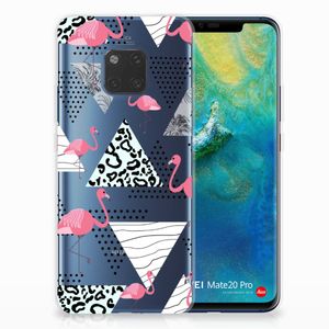 Huawei Mate 20 Pro TPU Hoesje Flamingo Triangle