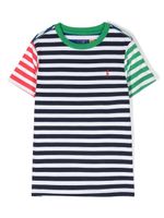 Ralph Lauren Kids t-shirt en coton à rayures - Bleu