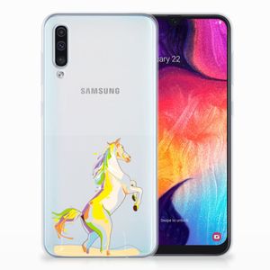 Samsung Galaxy A50 Telefoonhoesje met Naam Horse Color