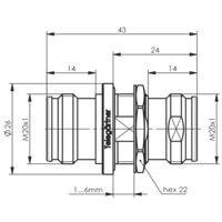 Telegärtner J01442C0002 J01442C0002 4.3-10 connector 50 Ω 1 stuk(s)