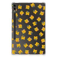 Hippe Hoes voor Samsung Galaxy Tab S9 Plus Katten Emojis