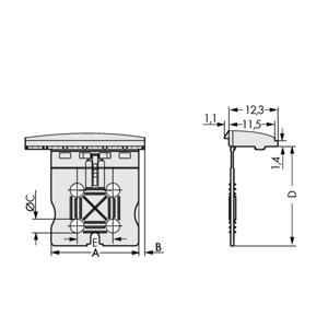 WAGO 2092-1602 Grijpplaat Lichtgrijs 100 stuk(s)