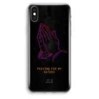 Praying For My Haters: iPhone XS Max Transparant Hoesje - thumbnail