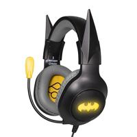 FRTEC - BATMAN Gaming-headset met afneembare donkere ridderoren, kabel en RGB ledlicht, voor Playstation 5, PS4, Xbox Series X/S, Xbox One, Nintendo Switch, PC, Mac