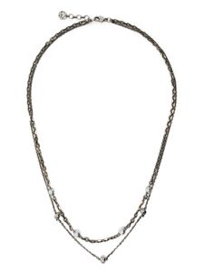 Alexander McQueen collier à pendentif tête de mort - Argent