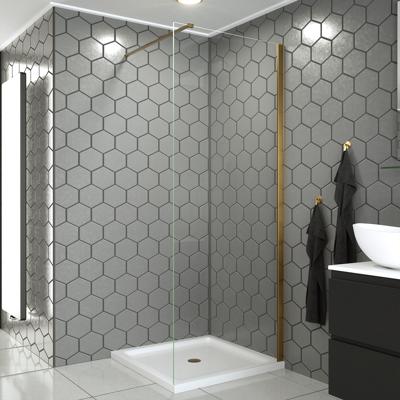 Saniclear Redro Brass douchewand 100cm anti-kalk 8mm geborsteld messing - mat goud Saniclear Redro Brass douchewand 100cm anti-kalk 8mm geborsteld messing - mat goud