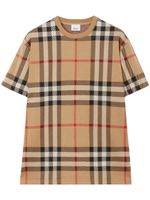 Burberry t-shirt en coton à motif en jacquard - Tons neutres