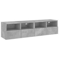 vidaXL Tv-wandmeubels 2 st 60x30x30 cm bewerkt hout betongrijs, tv-meubel, opbergkast, tv kastje, tv kast, wandkast, tv dressoir, tv wandmeubel