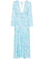 Melissa Odabash caftan Farrah à imprimé graphique - Bleu - thumbnail