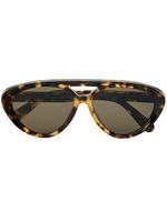 Stella McCartney Eyewear lunettes de soleil pilote à effet écaille de tortue - Marron